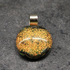 Csillog� kerek bronz med�l